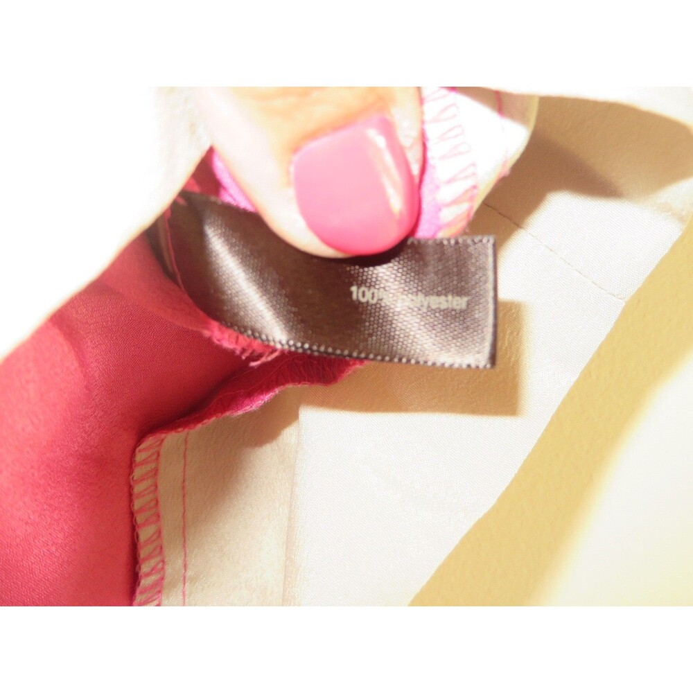 The Limited Women's Pink/White Solid Chiffon Layered Pullover Blouse M - Picture 5 of 6